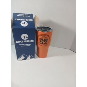 BIG FRIG Tumbler Combo Hot Cold Stainless Steel Coffee Cup 30oz Orange New